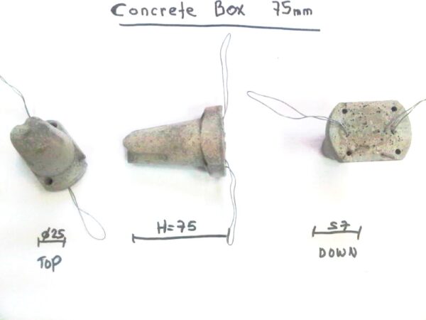 High strength concrete spacer box with wire used in construction